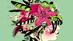 Woman Flowers artwork