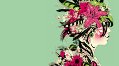 Woman Flowers artwork