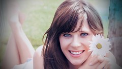 Woman Flowers blue eyes