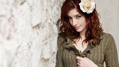 Woman Flowers redheads models