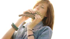 Woman flute redheads