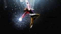 Woman flying brunettes digital art