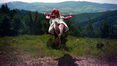 Woman flying redheads fantasy