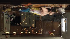 Woman food Tables kitchen flying asians digital art