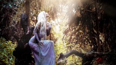 Woman forests artwork