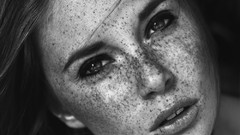 Woman freckles