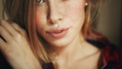 Woman freckles models