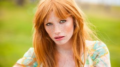 Woman freckles redheads