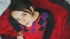 Woman French Celebrity brunettes singers Alizée