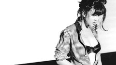 Woman French Celebrity monochrome Actress bra Sophie Marceau