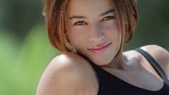 Woman French faces smiling brunettes singers Alizée