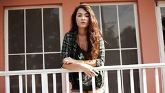 Woman Friends blondes skirts brunettes heather teen denim shorts