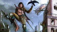 Woman futuristic Animals weapons