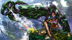 Woman futuristic artwork