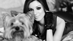 Woman Gabriel fashion brunettes Lynn grayscale