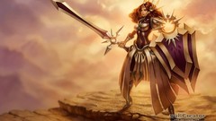 Woman game armor Swords shields League of Legends video games 