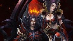Woman game armor Warriors world of warcraft demons fantasy art