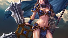 Woman game League of Legends Sivir boomerang