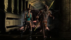 Woman game Monsters running skulls spears video tomb raider 
