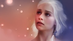 Woman game of thrones emilia clarke TV series artwork Daenerys 