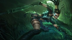 Woman game spears League of Legends upscaled Nidalee