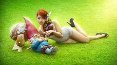 Woman Garden gnome redheads