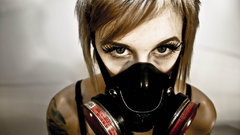Woman gas masks