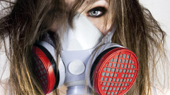 Woman gas masks