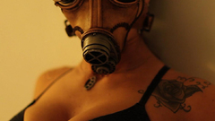 Woman gas masks