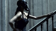 Woman gas masks