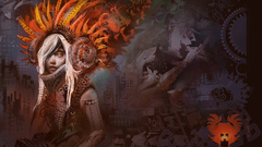 Woman gears head dress