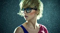 Woman geek glasses girls