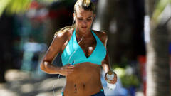 Woman Gemma Atkinson running