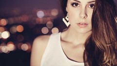 Woman German brunettes singers lena meyer-landrut pale skin