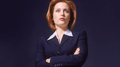 Woman Gillian Anderson models redheads