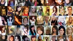 Woman girls in nature