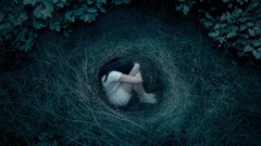 Woman girls in nature