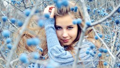 Woman girls in nature