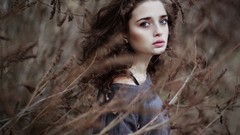 Woman girls in nature