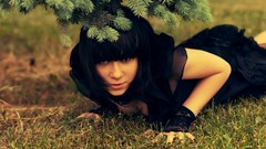 Woman girls in nature