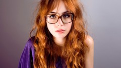 Woman girls with glasses
