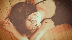 Woman girls with glasses