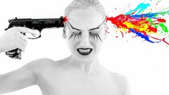 Woman girls with guns