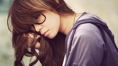 Woman glasses asians bangs girls with glasses