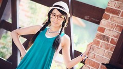 Woman glasses asians models Korean girls with glasses Lee Sung 