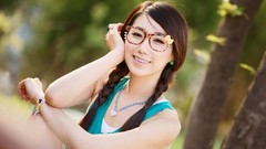 Woman glasses asians models Korean girls with glasses Lee Sung 