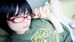 Woman glasses asians Ushijima
