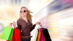 Woman glasses Bags shopping