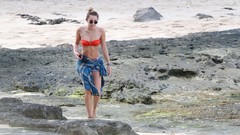 Woman glasses Beaches Actress miley cyrus singers bikini