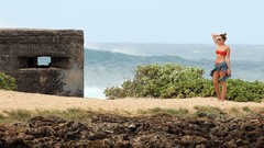 Woman glasses Beaches Actress miley cyrus singers bikini